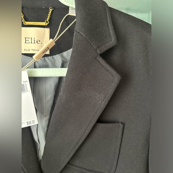 Elie Tahari NWT Black Spring Blazer Jacket - size 6 - Picture 2 of 7